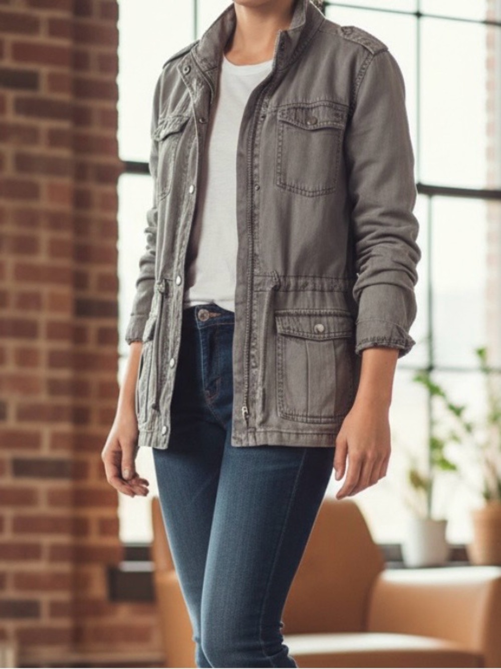 Max Jeans Grey Utility Jacket